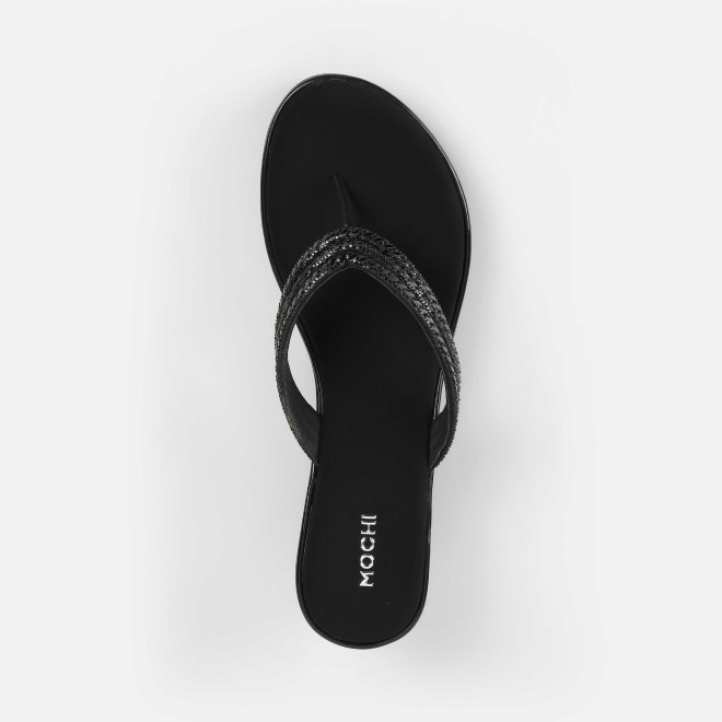 Mochi Women Black Party Slip Ons (SKU: 35-802435-11-35)