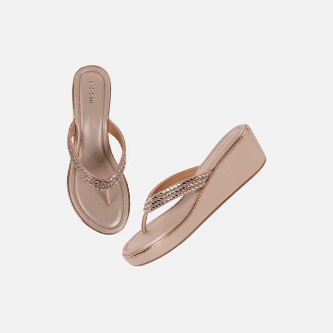 Mochi Women Rose-gold Casual Slip Ons (SKU: 35-802435-52-35)