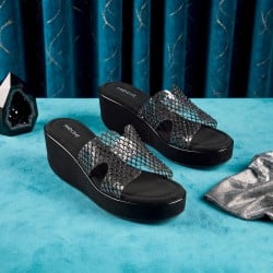 Women Black Casual Slip Ons