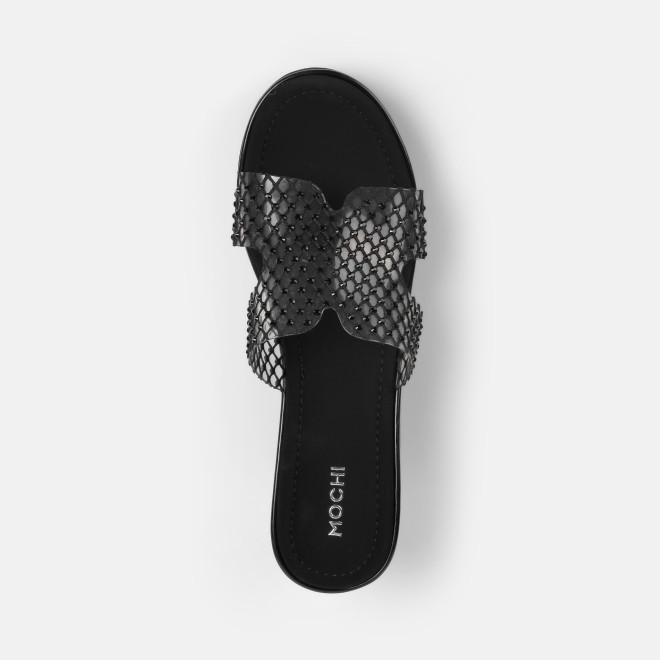 Mochi Women Black Casual Slip Ons (SKU: 35-802597-11-36)