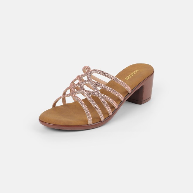 Mochi Women Rose-gold Party Slip Ons (SKU: 35-804518-22-35)