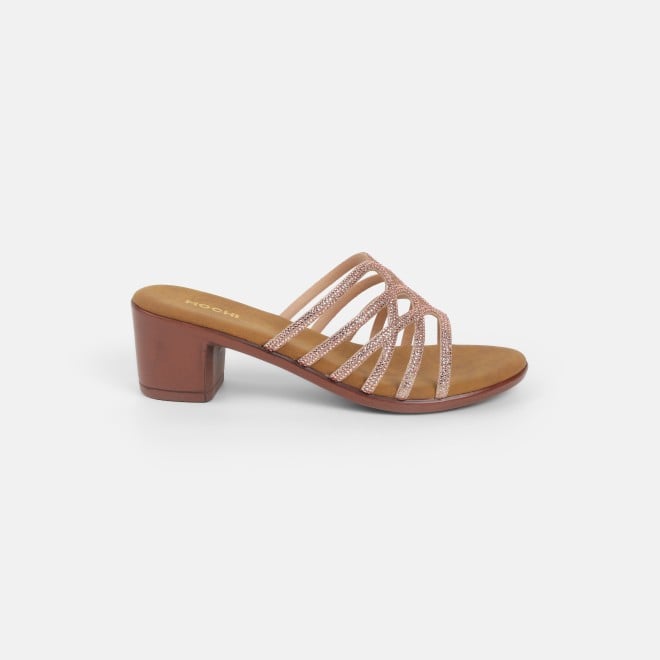 Mochi Women Rose-gold Party Slip Ons (SKU: 35-804518-22-35)