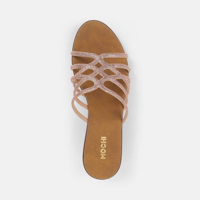 Mochi Women Rose-gold Party Slip Ons (SKU: 35-804518-22-35)