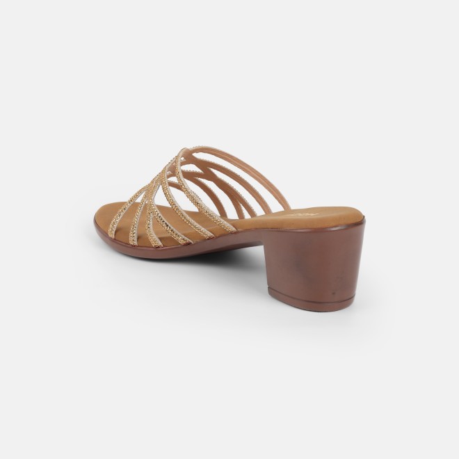 Mochi Women Gold Party Slip Ons (SKU: 35-804518-15-36)
