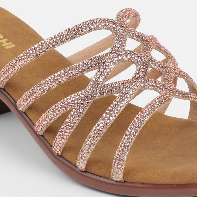 Mochi Women Rose-gold Party Slip Ons (SKU: 35-804518-22-35)
