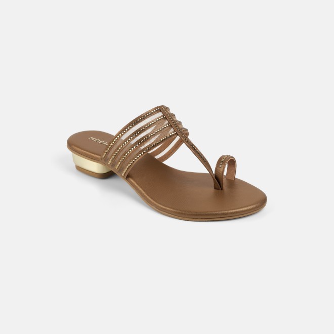 Mochi Women Antic-gold Ethnic Slip Ons (SKU: 35-804563-28-37)