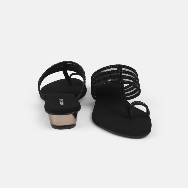 Mochi Women Black Ethnic Slip Ons (SKU: 35-804563-11-36)