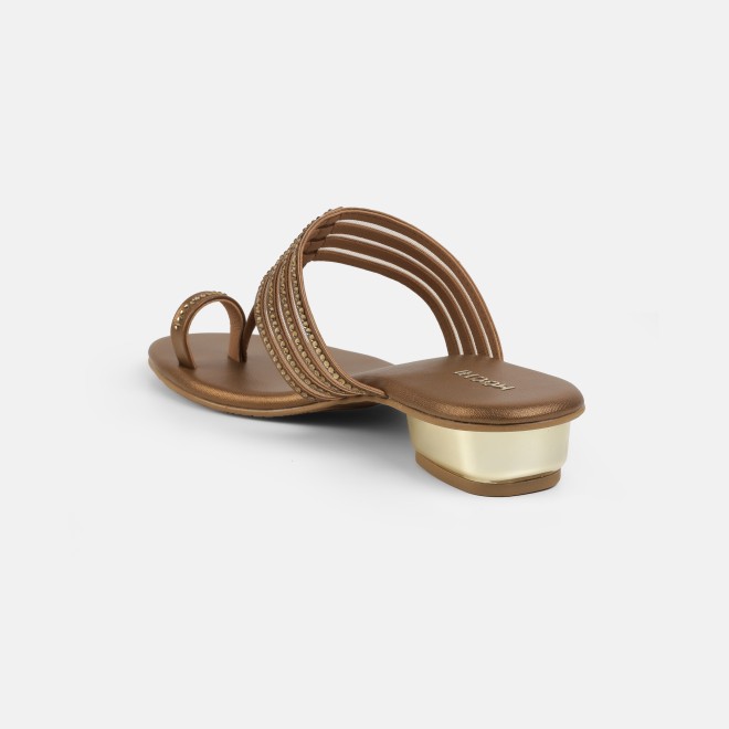 Mochi Women Antic-gold Ethnic Slip Ons (SKU: 35-804563-28-37)