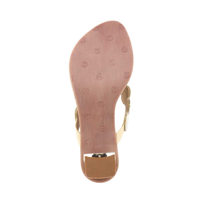 Mochi Women Gold Ethnic Slip Ons (SKU: 35-817-15-36)