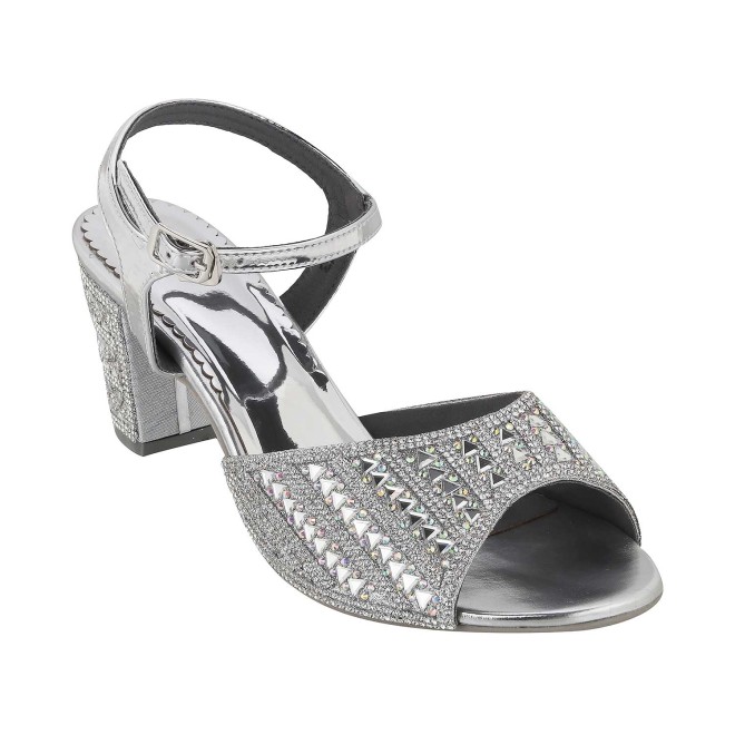 Mochi Women Silver Party Sandals (SKU: 35-818-27-36)