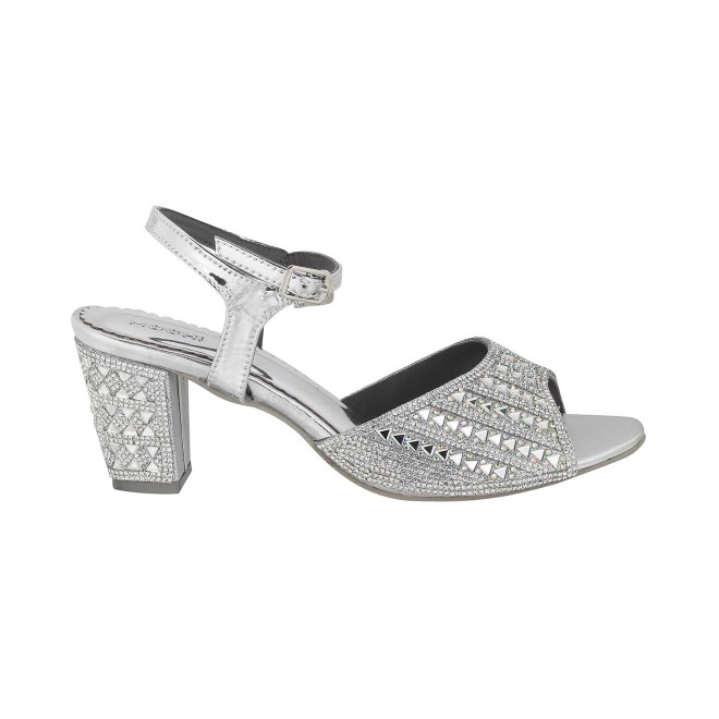 Mochi Women Silver Party Sandals (SKU: 35-818-27-36)