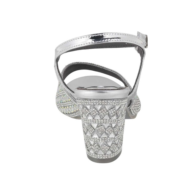 Mochi Women Silver Party Sandals (SKU: 35-818-27-36)