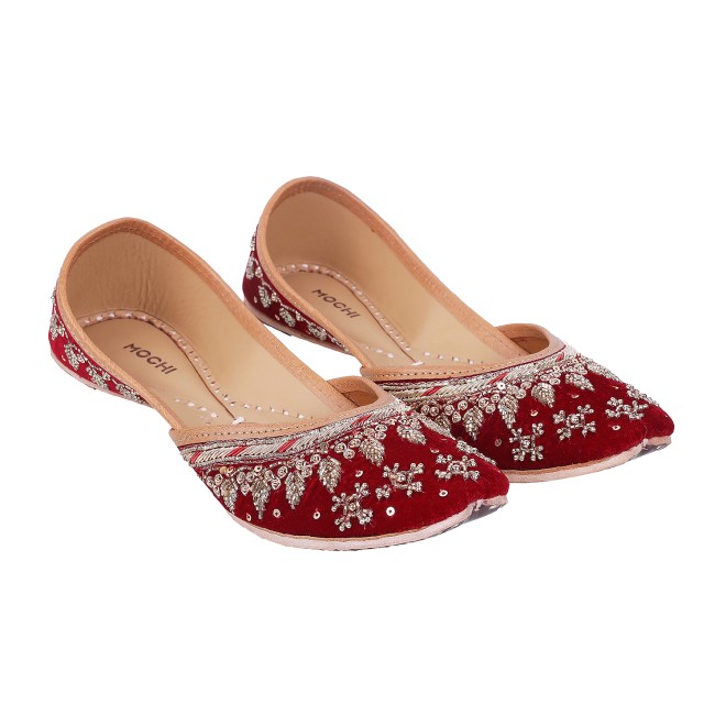 Mochi Women Rani-Pink Ethnic Mojaris