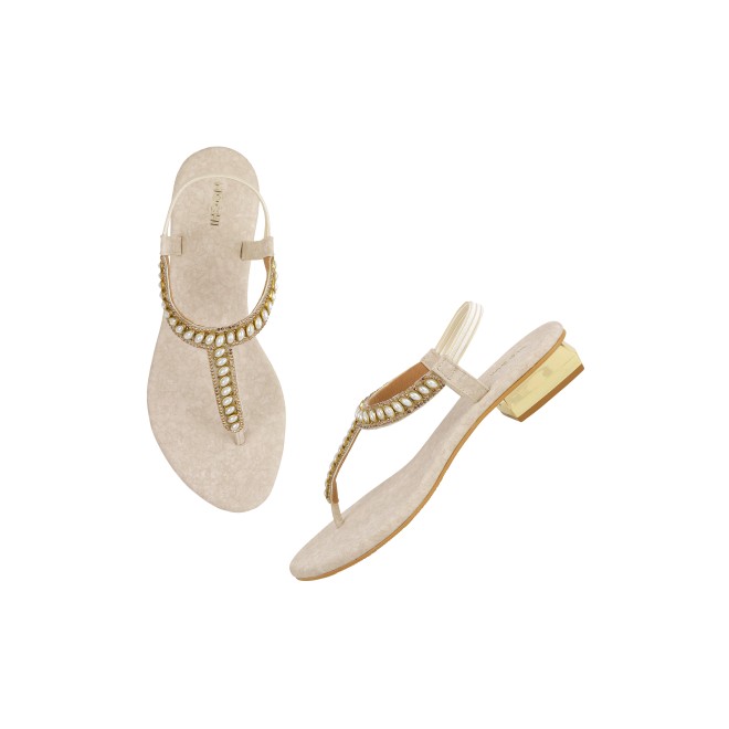 Mochi Women Beige Casual Sandals (SKU: 35-901823-20-36)
