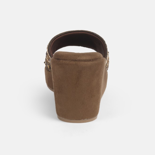 Mochi Women Bronze Ethnic Slip Ons (SKU: 35-901984-46-36)