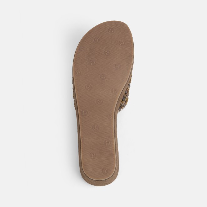 Mochi Women Bronze Ethnic Slip Ons (SKU: 35-901984-46-36)