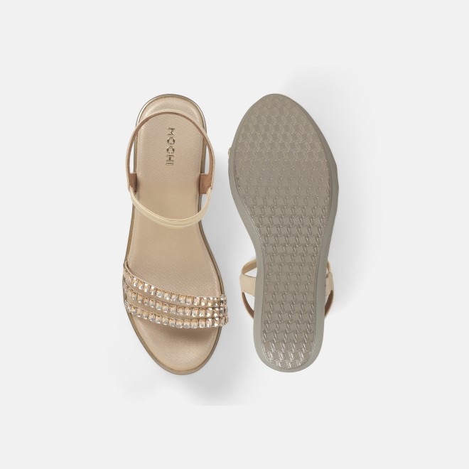 Mochi Women Gold Party Sandals (SKU: 35-902059-15-36)