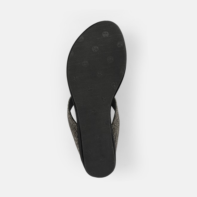 Mochi Women Black Ethnic Slip Ons (SKU: 35-902427-11-36)