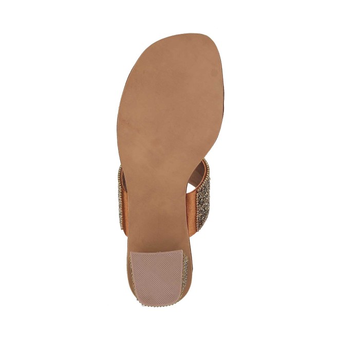 Mochi Women Antique-Gold Ethnic Slip Ons (SKU: 35-932-28-36)