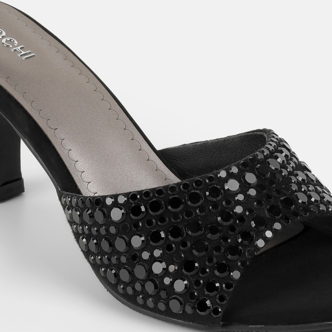 Mochi Women Black Party Slip Ons (SKU: 35-981-11-36)
