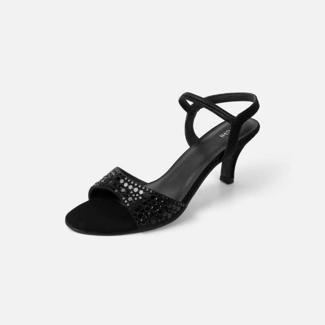 Mochi Women Black Party Sandals (SKU: 35-987-11-40)