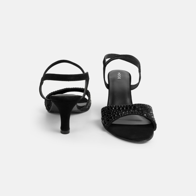 Mochi Women Black Party Sandals (SKU: 35-987-11-40)