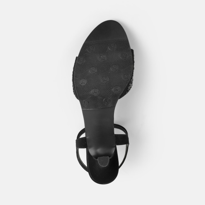Mochi Women Black Party Sandals (SKU: 35-987-11-40)
