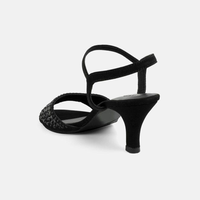 Mochi Women Black Party Sandals (SKU: 35-987-11-40)