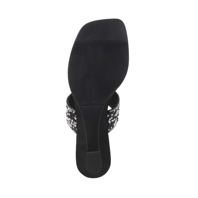 Mochi Women Black Ethnic Slip Ons (SKU: 35-989-11-36)