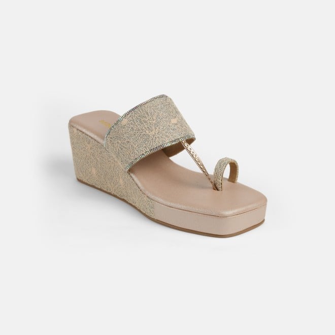 Mochi Women Rose-gold Casual Slip Ons (SKU: 35-994-52-36)