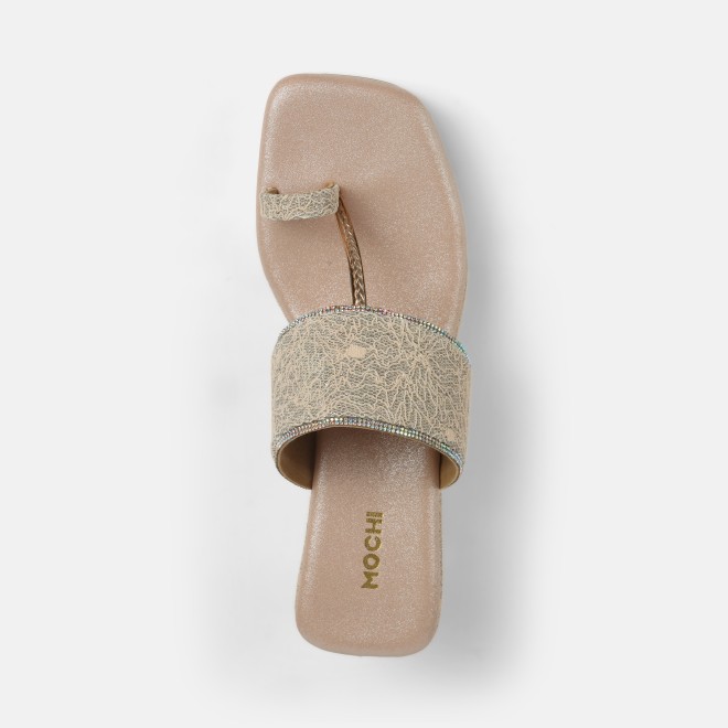 Mochi Women Rose-gold Casual Slip Ons (SKU: 35-994-52-36)