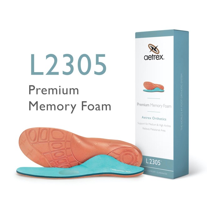 Aetrex AETREX Men's Premium Memory Foam Orthotics W/ Metatarsal Support