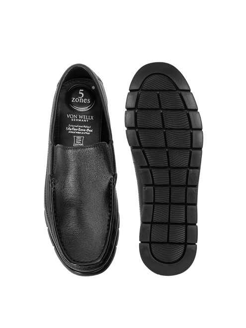 Von Wellx Men Black Casual Loafers (SKU: 356-660030-11-42)