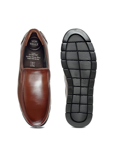 Von Wellx Men Tan Formal Moccasin (SKU: 356-660060-23-41)