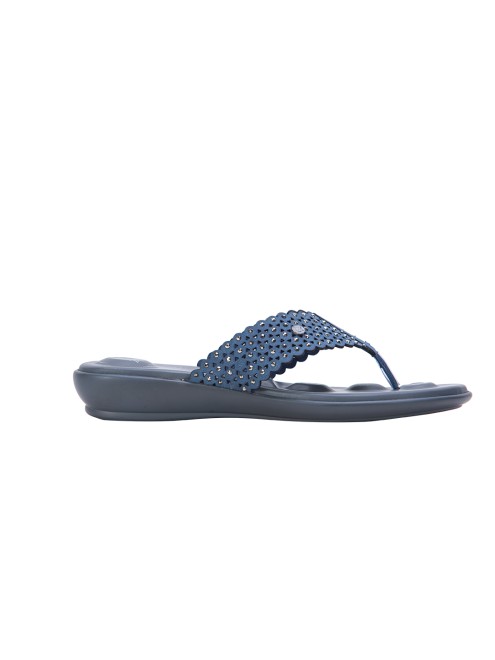 Von Wellx Women Blue Casual Slippers (SKU: 357-320040-45-36)