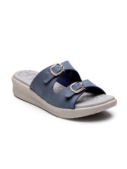 Von Wellx Women Blue Casual Slip Ons