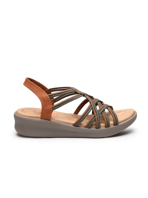 Von Wellx Women Tan Casual Sandals (SKU: 357-420080-23-36)