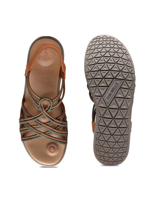 Von Wellx Women Tan Casual Sandals (SKU: 357-420080-23-36)