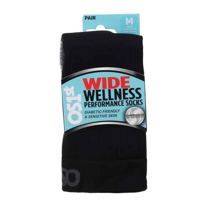 OS1st WP4+ Wide Wellness Perfm. Socks Crew (SKU: 358-4006-11-10)