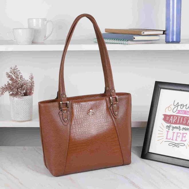 Mochi Women Tan Formal Tote Bag (SKU: 37-46-23-10)