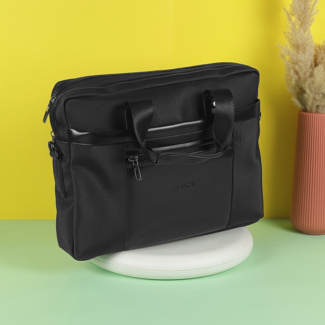 Mochi Unisex Adults Black Casual Laptop Bags (SKU: 37-59-11-10)