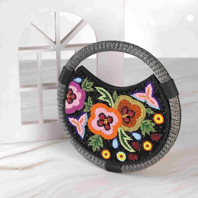 Mochi Women Black Ethnic-Wedding Clutches (SKU: 38-102-11-10)