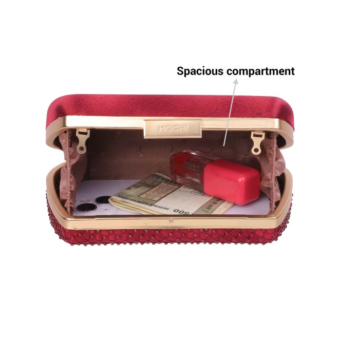 Mochi Women Maroon Party-Fashion Clutches (SKU: 38-115-44-10) Mochi Women Maroon Party-Fashion Clutches (SKU: 38-115-44-10)