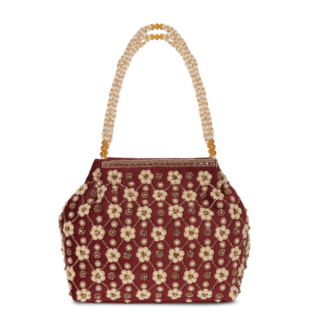 Mochi Women Maroon Hand Bags Potlis (SKU: 38-125-44-10)