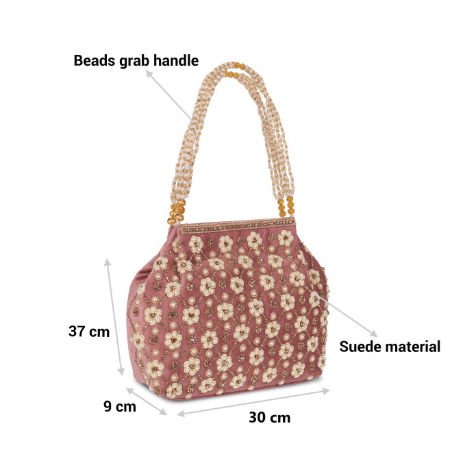 Mochi Women Pink Hand Bags Potlis (SKU: 38-125-24-10)