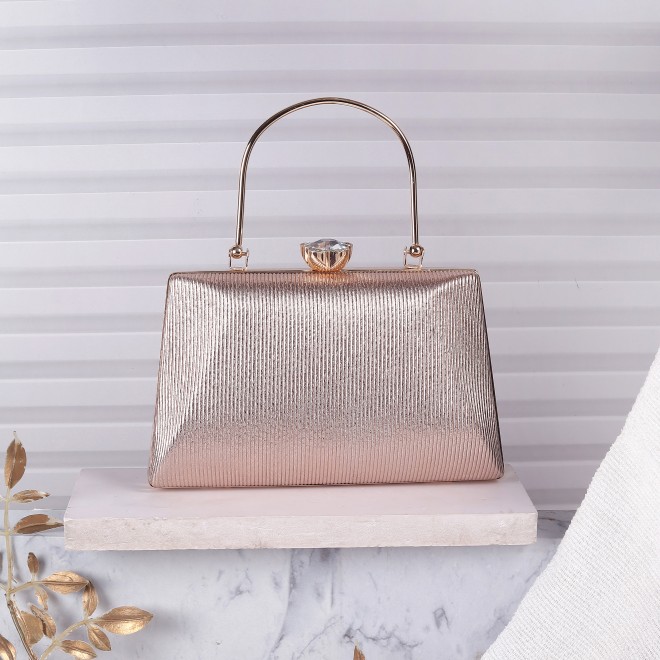 Mochi Women Rose Gold Party-Fashion Clutches
