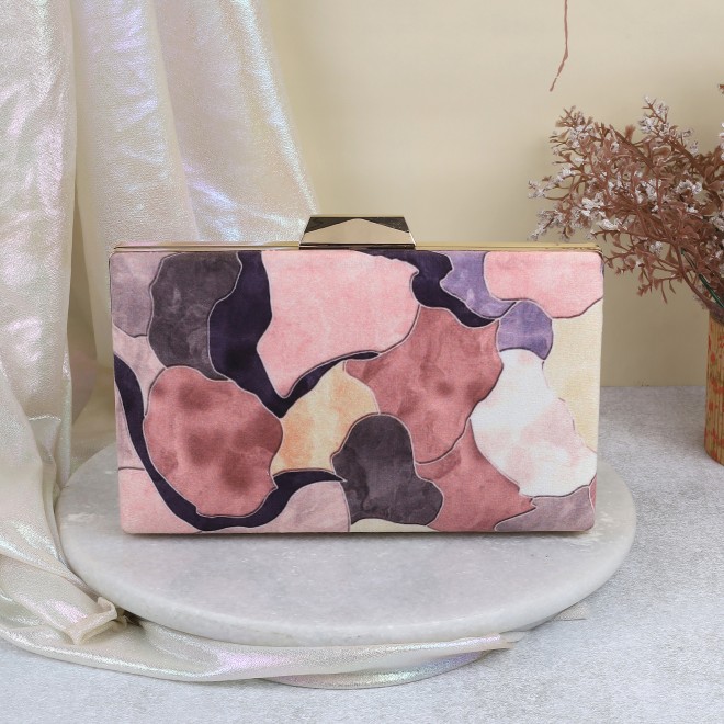Women Peach Hand Bags Clutches