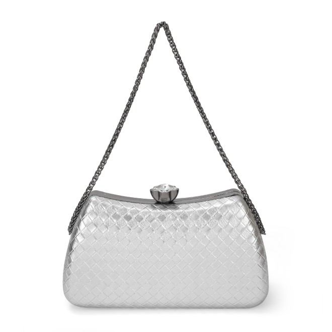 Mochi Women Gun-Metal Hand Bags Evening Bag (SKU: 38-156-29-10)