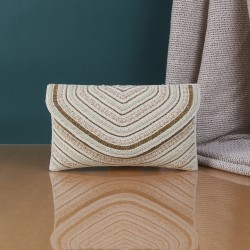 Mochi Women Off White Ethnic-Wedding Clutches