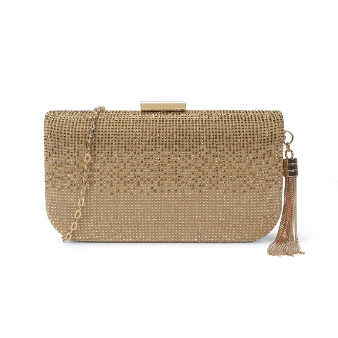 Mochi Women Gold Hand Bags Clutches